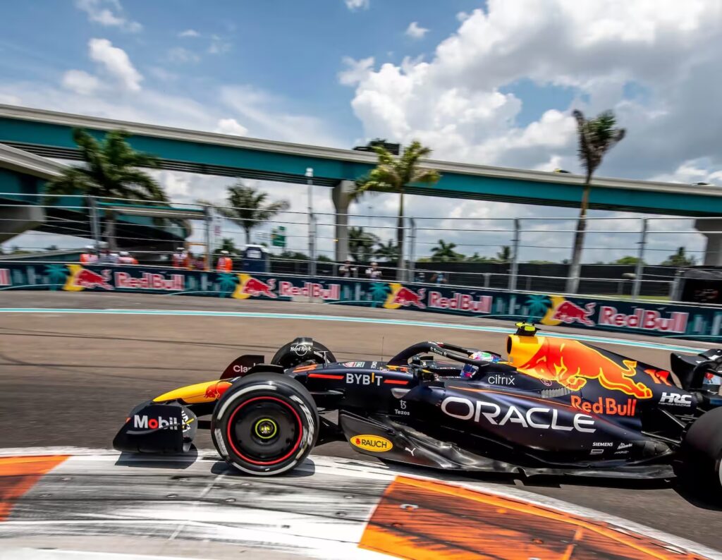 Red Bull Racing car on track during Miami Formula 1 Grand Prix
