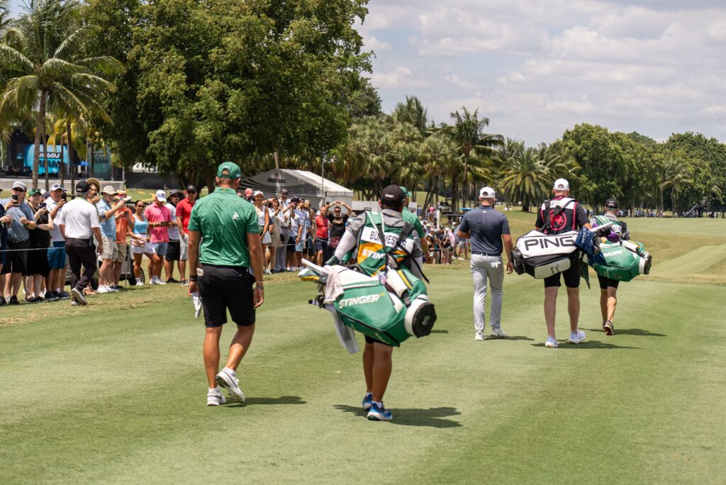 Professional golfers competing at the LIV Miami Championship