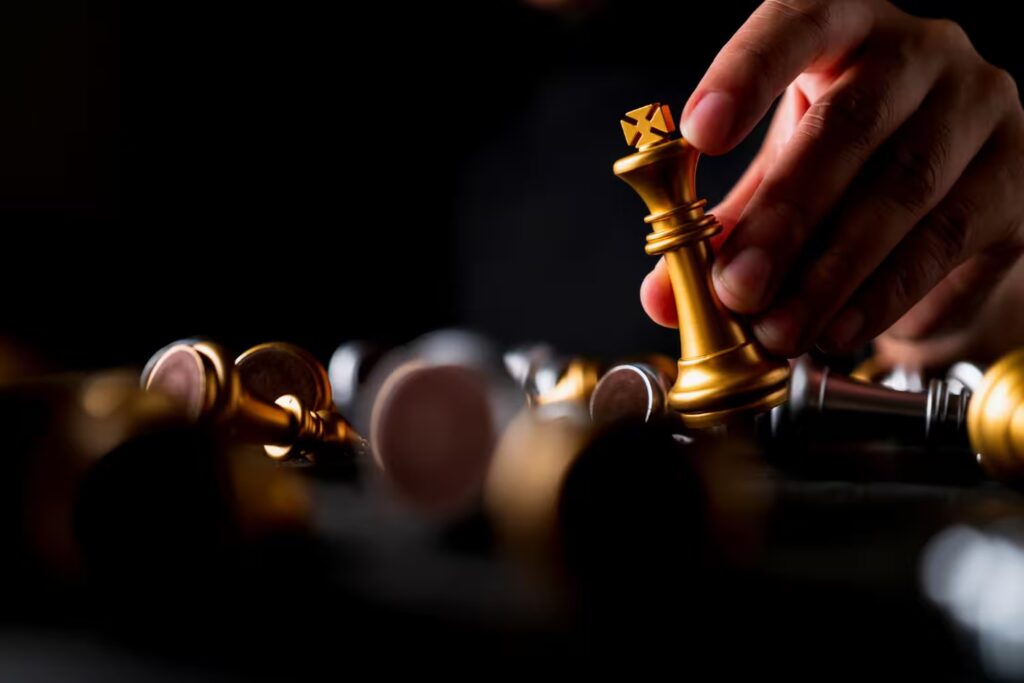 Strategic wealth management symbolized by chess—leadership, timing, and disciplined decision-making for UHNW portfolios.
